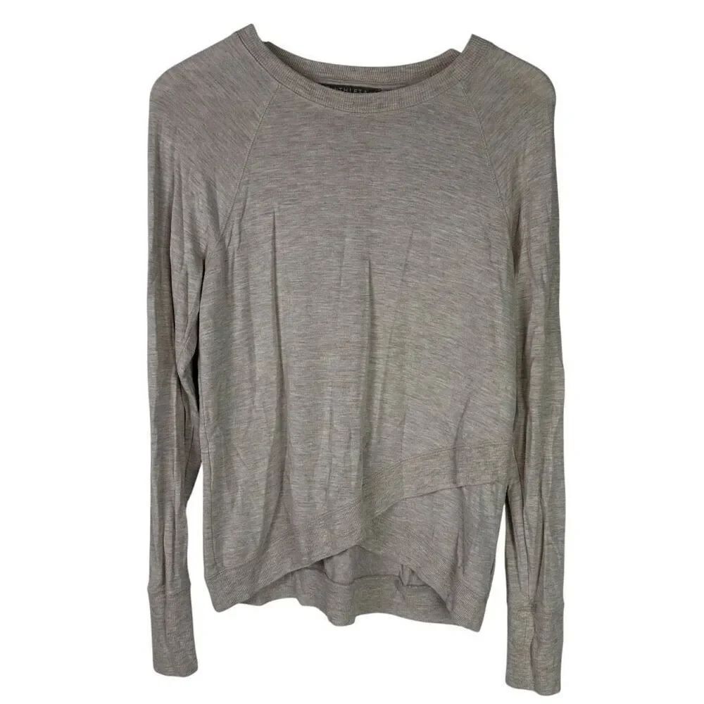 Athleta Womens Small Criss Cross Sweatshirt Pinkish Beige